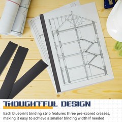 1000 Pcs Blueprint Binding Strips – Blank Binding Strips for Construction, Arts