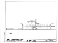 Frank Lloyd Wright Prairie Style Home – Robie House, 25 sheet set, PRINTED