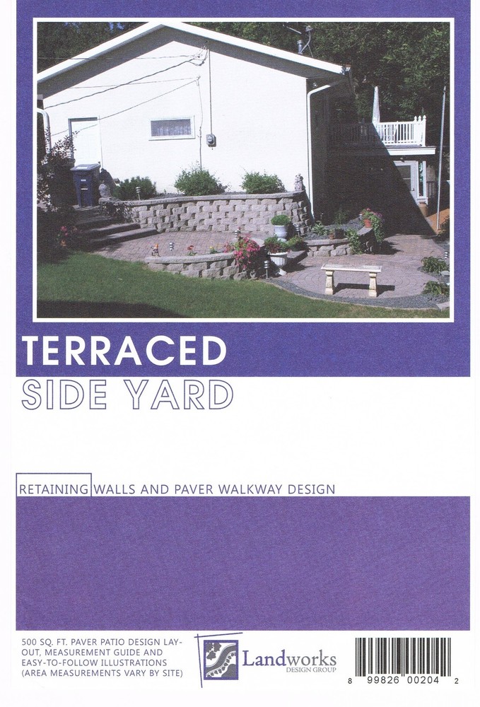 DIY Landscape Plans Terraced Side Yard Brick Paver Layout Landworks Design Group