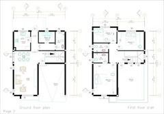 26×33 Feet House Design Plan 8×10 Meter 3 Beds 3 Baths Shed Roof (A4 Hard Copy)