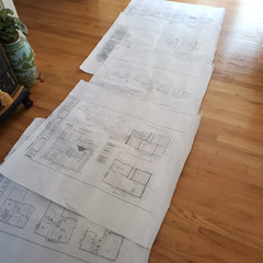 Colorado Blueprints Classic Homes Set of 5 Blue Print Papers Fine Line Design