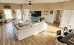 Modern Farmhouse Plan: 1,817 (Living) Sqft-3 Bedroom-2.5 bath-Office-2 car garag