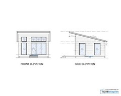20×20 Lean Modern Cottage Custom Architectural Plans 400SF – PDF Download