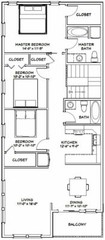 56×50 Apartment – 2-RV – 3 Br 2.5 Ba – PDF FloorPlan – 1,703 sqft – Model 1