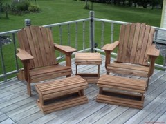 ADIRONDACK CHAIR & OTTOMAN Woodworking Plan Wood Plans Full Size Patterns