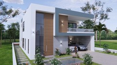 39×56 Feet House Plans 3d 12×17 Meter 6 Beds 8 Baths PDF File and (A4 Hard Copy)