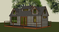 Small Cabin 10ft x 30ft Build Plans Blueprints, lumber list – PDF