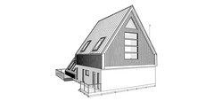 35’x65′ 4 Beds, 4 Bath Double A-Frame Architectural Build Plans PDF Download