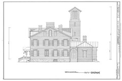 Italianate Victorian home of President van Buren, detailed architectural plans