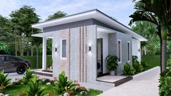 15×30 Feet Small House Plan 4.5×9 Meter 1 Bed 1 Bath Shed Roof (A4 Hard Copy)