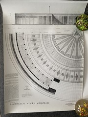 Vintage Felix De Weldon Personal Plans Blueprint Nehru Memorial New Delhi India