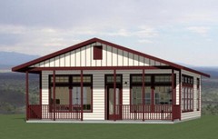 28×34 House — 2 Bedroom 2 Bath — 952 sq ft — PDF Floor Plan — Model 1E