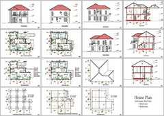 Custom House Plan 9×10 Meter 30×33 Feet 5 Beds 3 Baths Hip Roof (A4 Hard Copy)