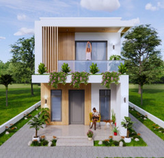 16×30 Feet Small House Plan 4.7×9 Meter 2 Bed 2 Bath Hidden Roof (A4 Hard Copy)