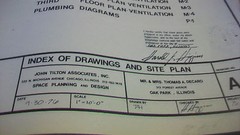 HILLS-DECARO FRANK LLOYD WRIGHT HOUSE, SET OF RESTORATION BLUEPRINTS from 1976