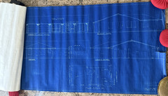Lot of 3 1954 Architectural Blueprints L.B. Wootters Architects Houston Texas