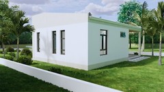 32×33 Feet Small House Plan 9.6×10 Meter 2 Bed 1 Bath PDF & A4 Hard Copy