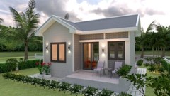 23×16 Feet Tiny House Plans 7×5 Meter One Bedroom Gable Roof PDF (A4 Hard Copy)