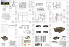 39’x49’ 3 Bed, 2 Bath Charming Single-Story House Architectural Build Plans PDF.