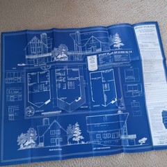 HOUSE OF THE WEEK STUDY PLAN. VINTAGE AP NEWSFEATURES, ARCHITECT DESIGNED HOUSES
