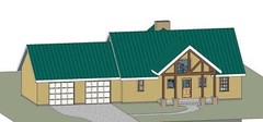 Custom Home House Building Plans 4 bedroom Blueprints 1365 sq ft PDF files