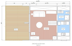 A Frame Tiny House Plan, 20’x24′ A Frame House Plans, Hard Copy