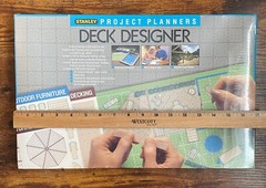 Stanley Project Planners Deck Designer (1988) NOS 1/4” Scale Grid, Manual Plus
