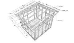 10×10 Lean to Shed Plans (A4 Printed Plans will send to your home)