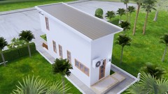 8×26 Feet Tiny House Plans 2.5×8 Meter 2 Beds Shed Roof Full Plan (A4 Hard Copy)