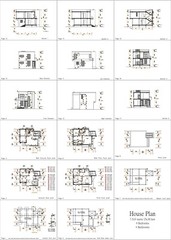 25X30 Small House Plan 7.5×9 Meter 4 Beds 4 Bath Terrace Roof PDF (A4 Hard Copy)