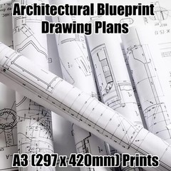 CAD Drafting Services for Architectural Blueprint Drawing Plans, A3 Print & PDF