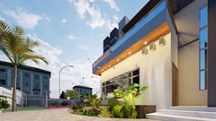 Modern Farmhouse Design | Luxury Villa Front Elevation | Architectural Rendering