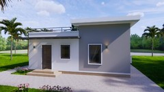 26×25 Feet Small House Design 8×7.5 Meter 2 Bed 1 Bath PDF & A4 Hard Copy