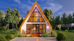 A frame house plan [2 bedrooms]