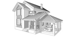 40’x45’ 3 Bed, 3 Bath Modern Cottage Architectural Build Plans PDF Download.