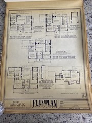 Lot Of 27- 1948 Home Plan Blueprints TRIFLEX Service Washington DC Plan Roll Set