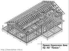 Construction Drawings/ DESIGN / PLANS /Frame house project Pinega-102