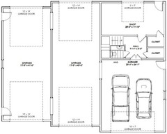 60×48 Apartment with 2-Car 2-RV Garage – PDF FloorPlan – 1,604 sqft – Model 1