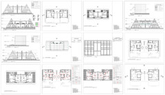 86’x49’ 4 Beds, 4 Baths Double A-Frame House Architecture Plans PDF Download.