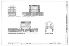 Frank Lloyd Wright’s Dana House Prairie Style home, detailed architectural plans