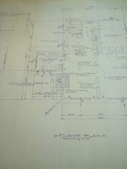 Vintage 1963 Blueprints Mid Century House Professional Architect of Renown Lot 1