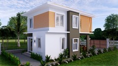 20×30 Feet Small House Plan 6×9 Meter 3 Beds 3 Baths Hip Roof PDF (A4 Hard Copy)