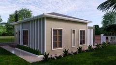 36×36 Feet House Plan 11×11 Meter 3 Beds 2 Baths Hip Roof PDF & (A4 Hard Copy)