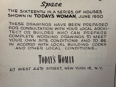 1950 Today’s Woman house plans design architecture MCM blueprints 16th barbecue