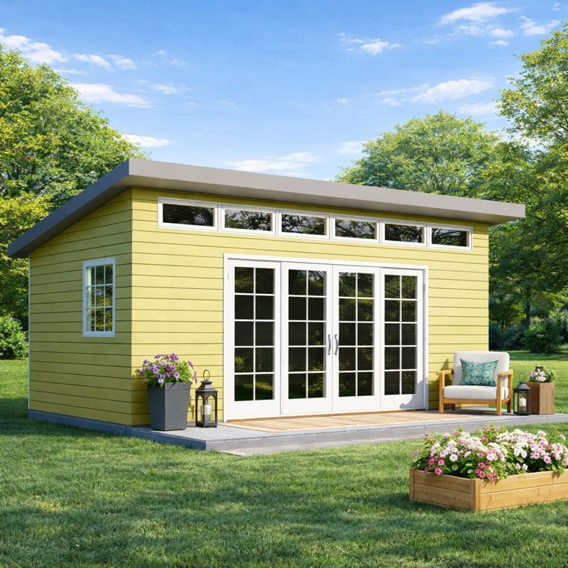 Modern 16’x24′ Shed Plans: Backyard Studio, Garden Storage Blueprints