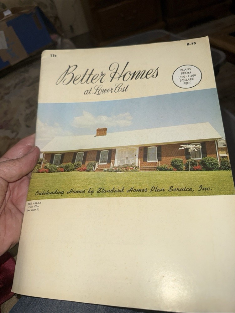 Better Homes at Lower Cost – 1970’s House Floor Plan Catalog – Vintage A-70