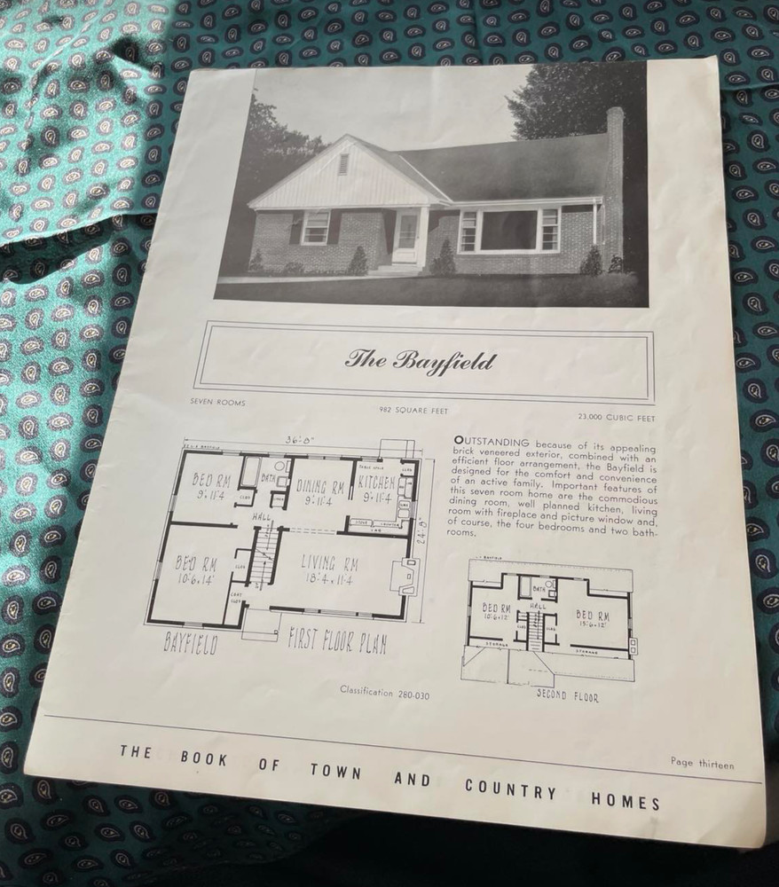 Book Town Country Homes 1950s The Bayfield 280-030 Bermuda 587-955 Floor Plans