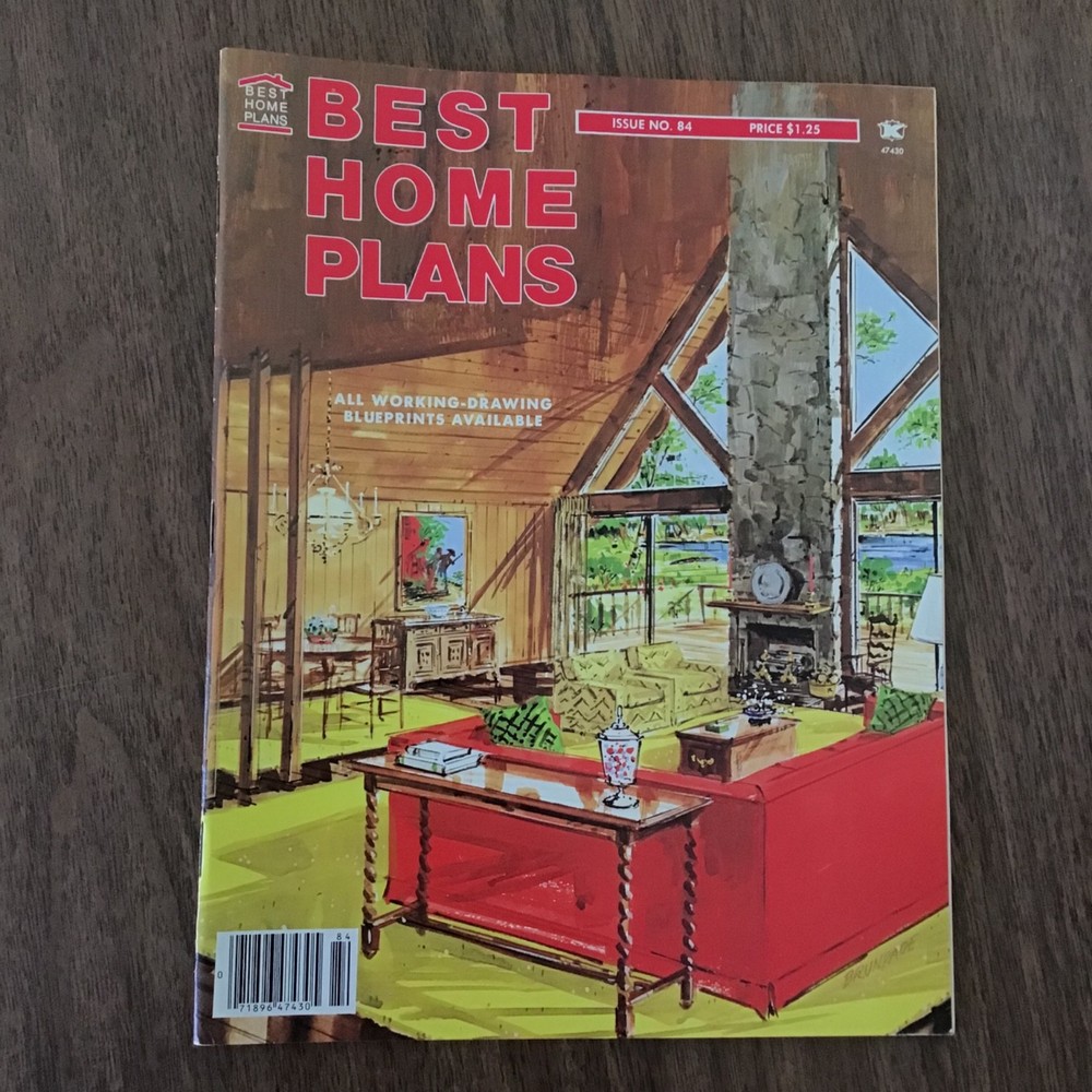 1982 Vintage Contemporary House MCM BEST HOME floor Plans Book SEE INDEX