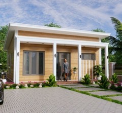 23×26 Feet Small House Plans 7×8 Meter 1 Bed 1 Bath Shed Roof (A4 Hard Copy)