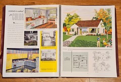 Amazing mid century modern 1950 house plans large folio book 96 pages MCM design
